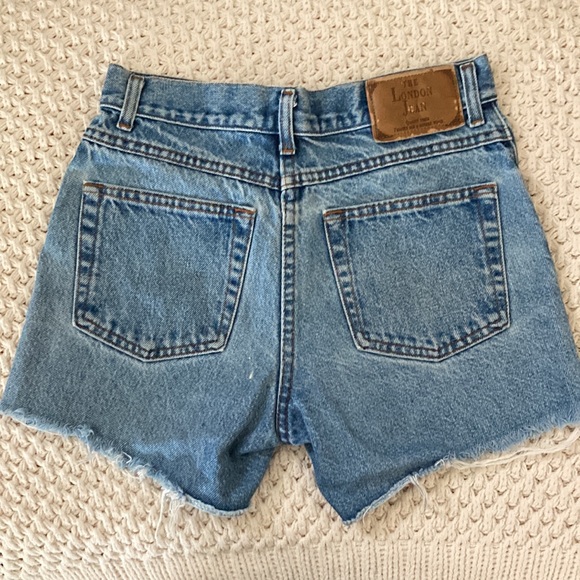Victoria's Secret Pants - 90’s Vintage Frayed Fringe high waisted Jean Shorts by London mode intl VS USA